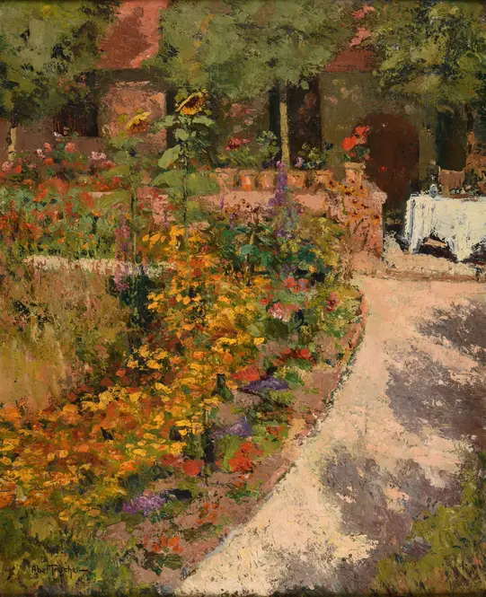 Pergola ; jardin fleuri (before 1906) by Louis Abel-Truchet